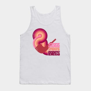 Still Smoking Pipes Retro Smoke Swirl Bubblegum Tank Top